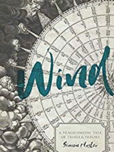 Book cover with wind-themed art design.