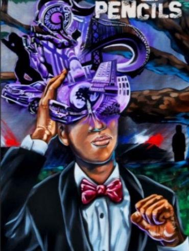 Book cover with abstract, surreal artwork.