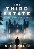 Book cover: mysterious manor with misty atmosphere.