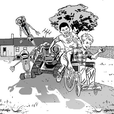 This illustration is from Tommy Rocker and the Goober Patrol which is most representative of the characters and the story's main theme, which is friendship.